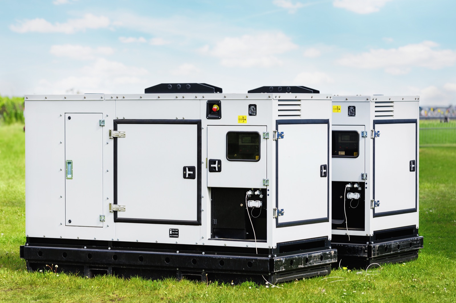 Generator sets and power infrastructure with radiator and heat exchanger cooling modules