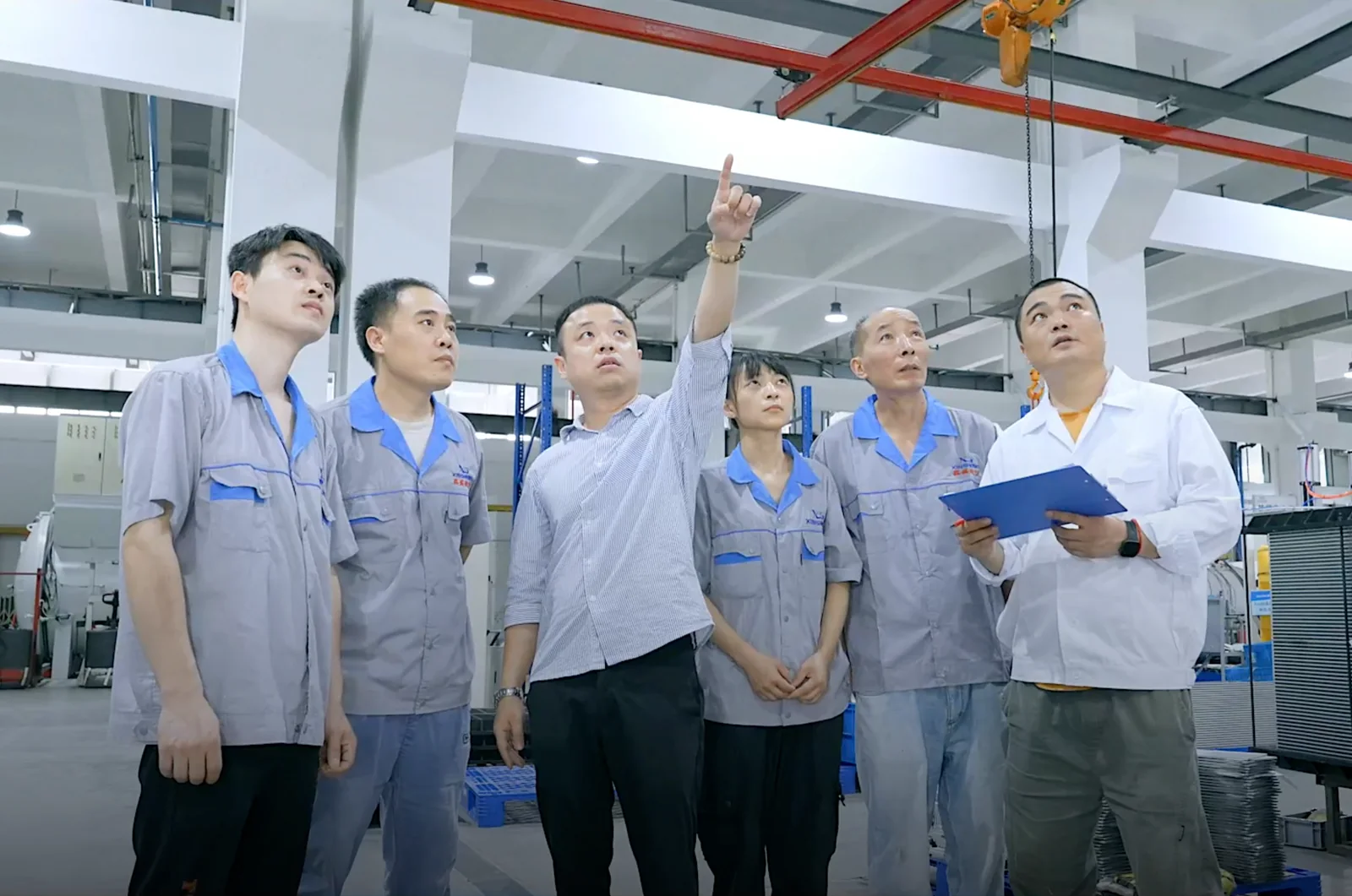 XinSheng engineering and manufacturing team in the Wuxi factory